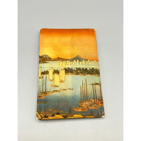 Vintage Zemliya Rice Paper Japan Pocket Mirror Comb Compact Collectible Souvenir - Picture 6 of 7